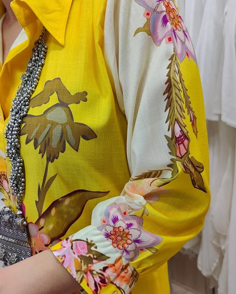 swiss cotton designer dual toned tropical prints summer coord set