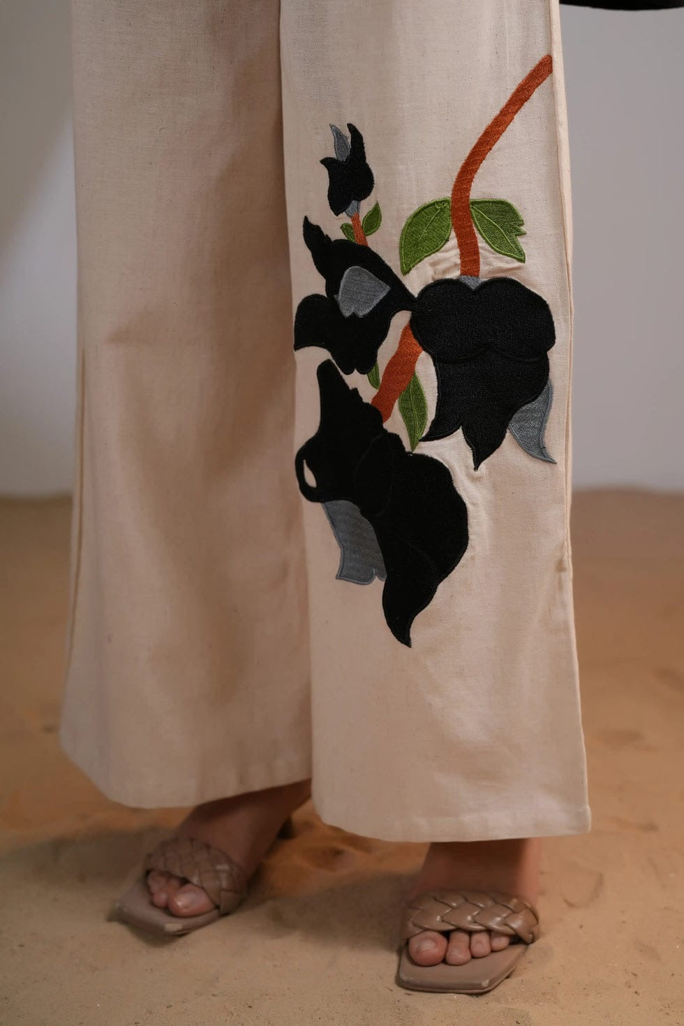 Designer Trendy Loose Fit Co-ord Set With Digital Print and Embroidered Flared Plazo