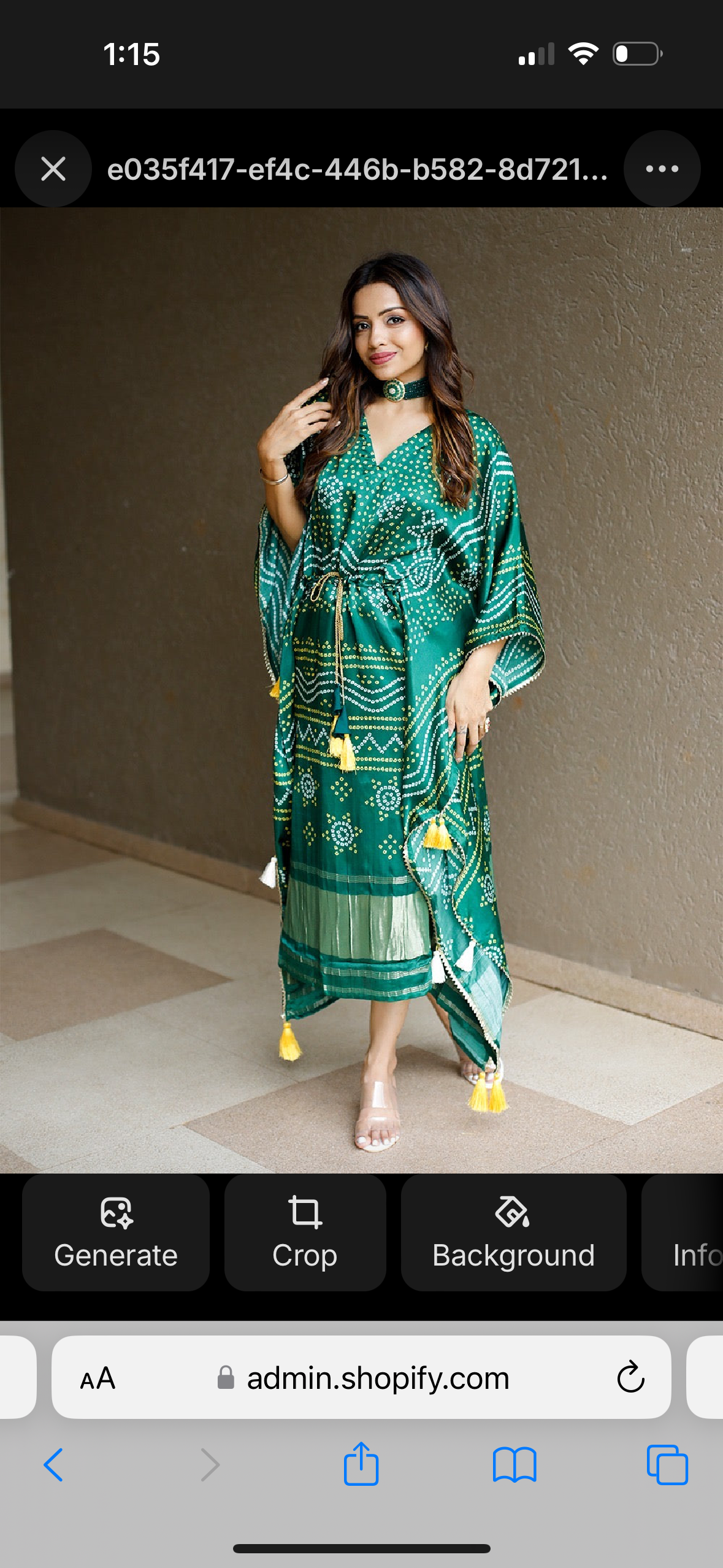 Bandhani Satin Kaftan