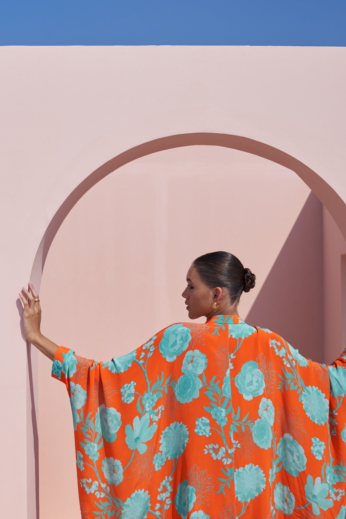 Orange Moroccan Kaftan Style Co-ord Set