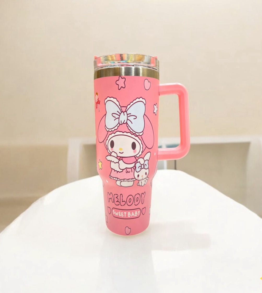 Trendy Insulated Labubu Tumbler With Handle