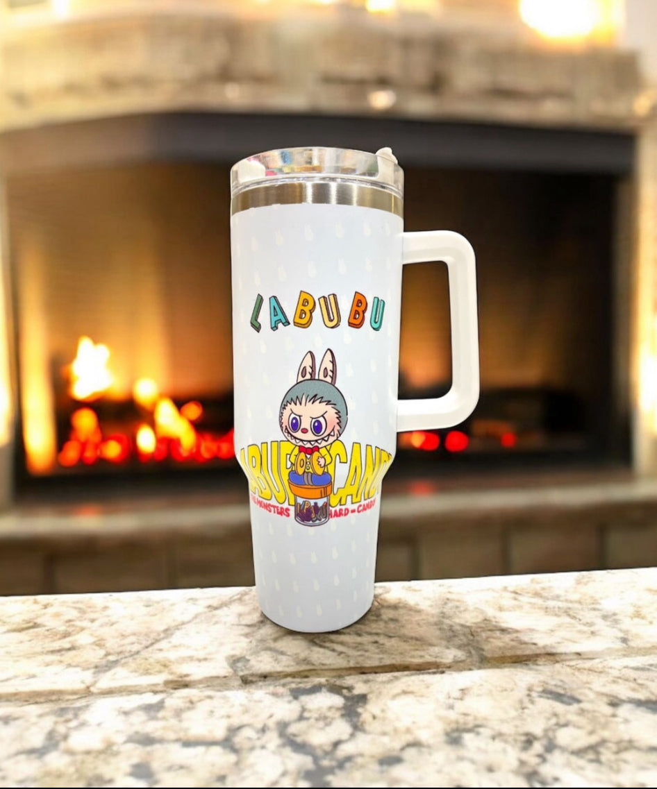 Trendy Insulated Labubu Tumbler With Handle