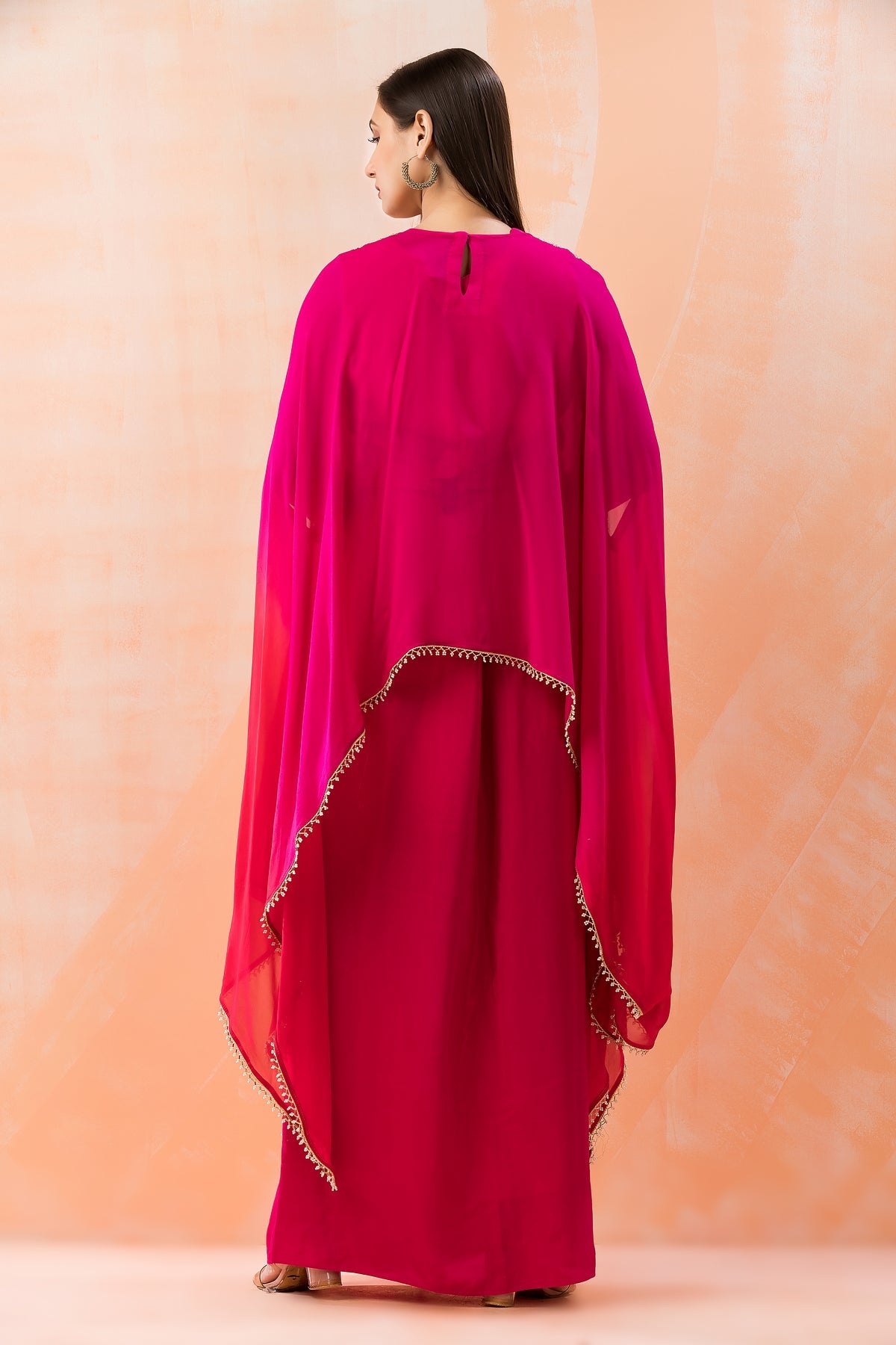 Partywear designer kaftan tunic with dhoti skirt