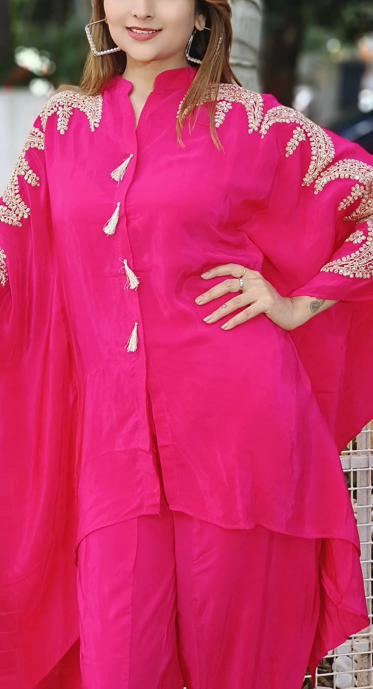 Kaftan Co-ord in Premium Crepe with Dhoti
