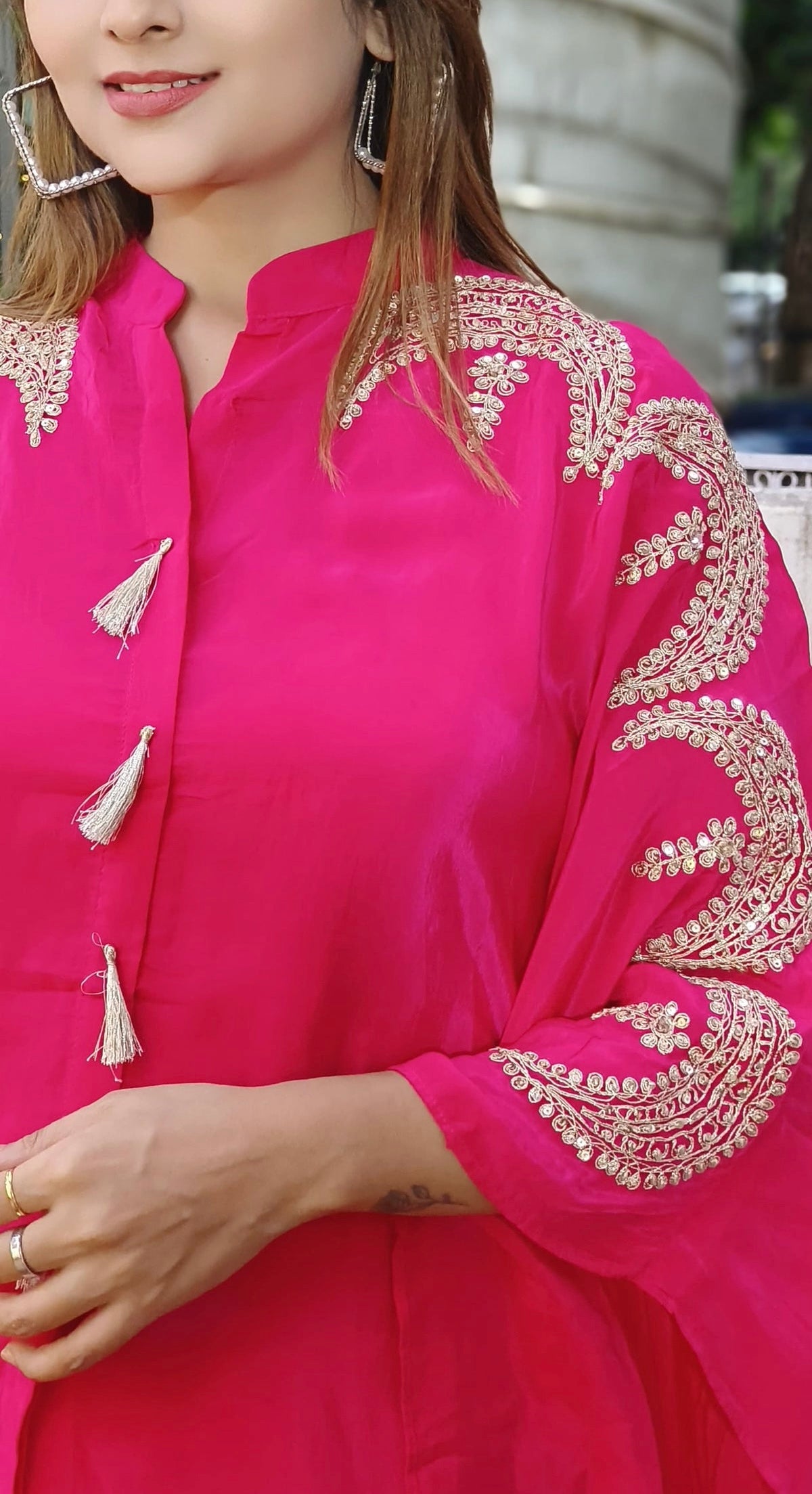 Kaftan Co-ord in Premium Crepe with Dhoti