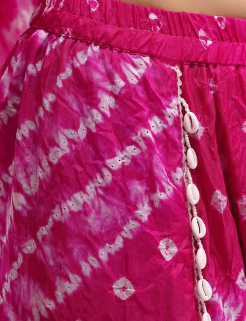 Gota Bandhej Pink Coord set