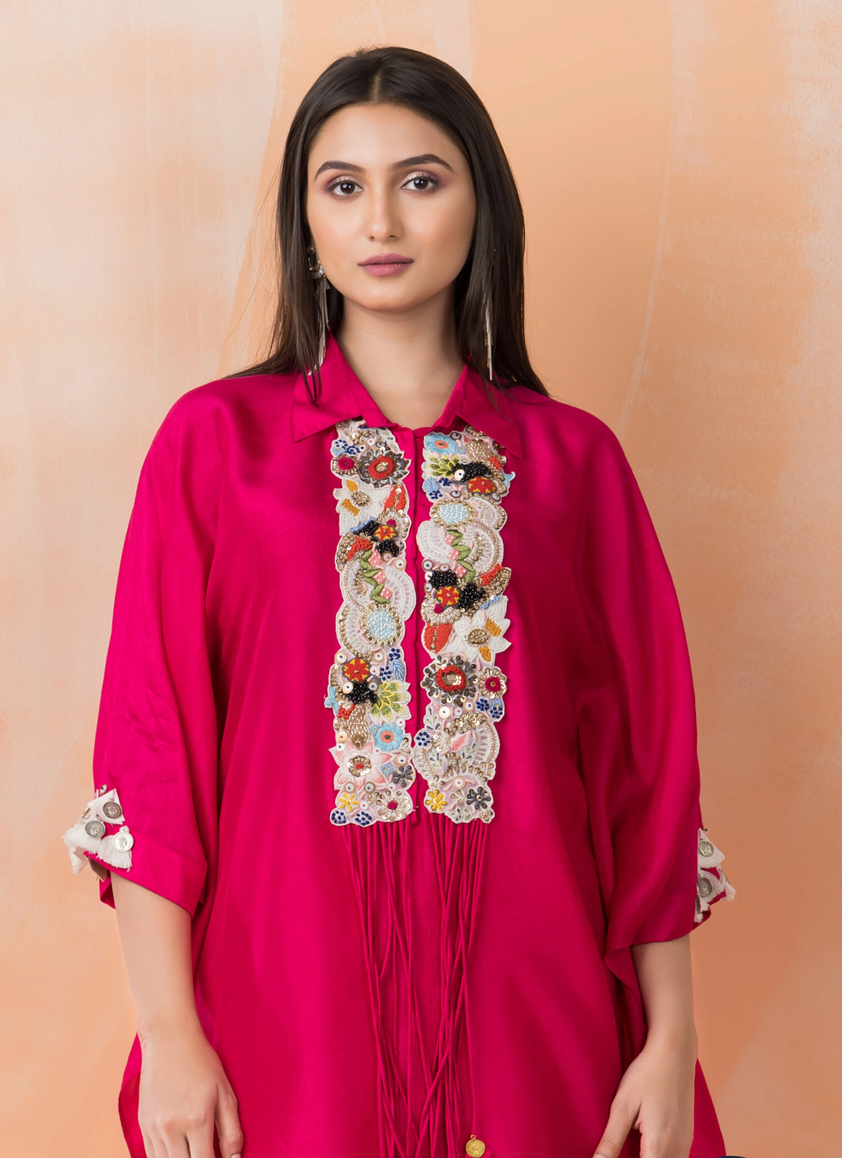 Partywear designer kaftan tunic with dhoti skirt