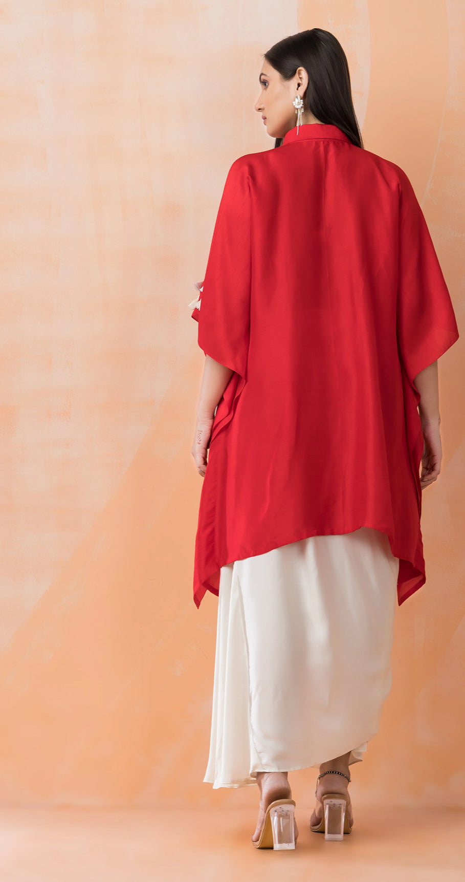 Partywear designer kaftan tunic with dhoti skirt