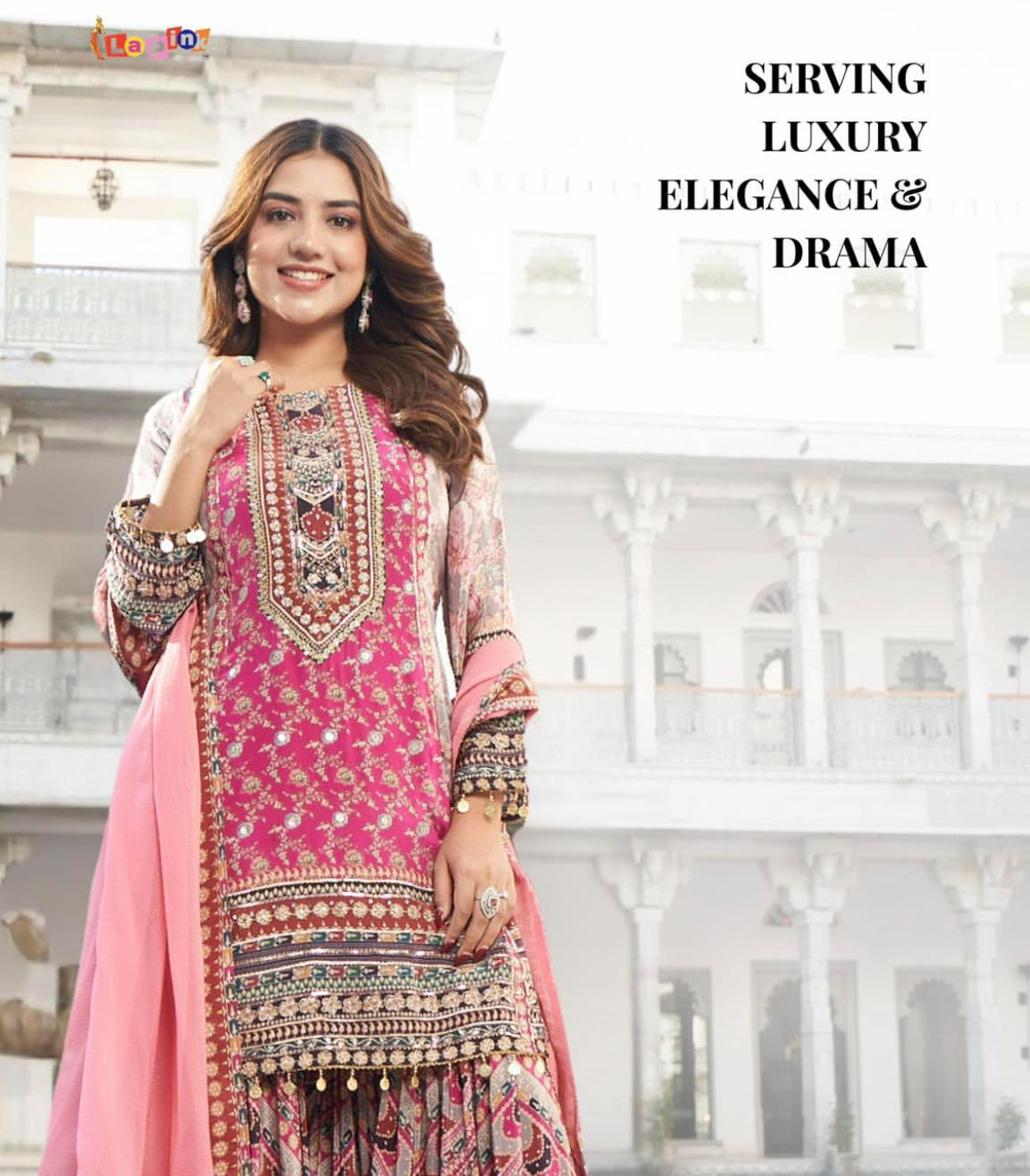 Grey Floral Print Embellished Crepe Satin Kurta With Sharara And Dupatta