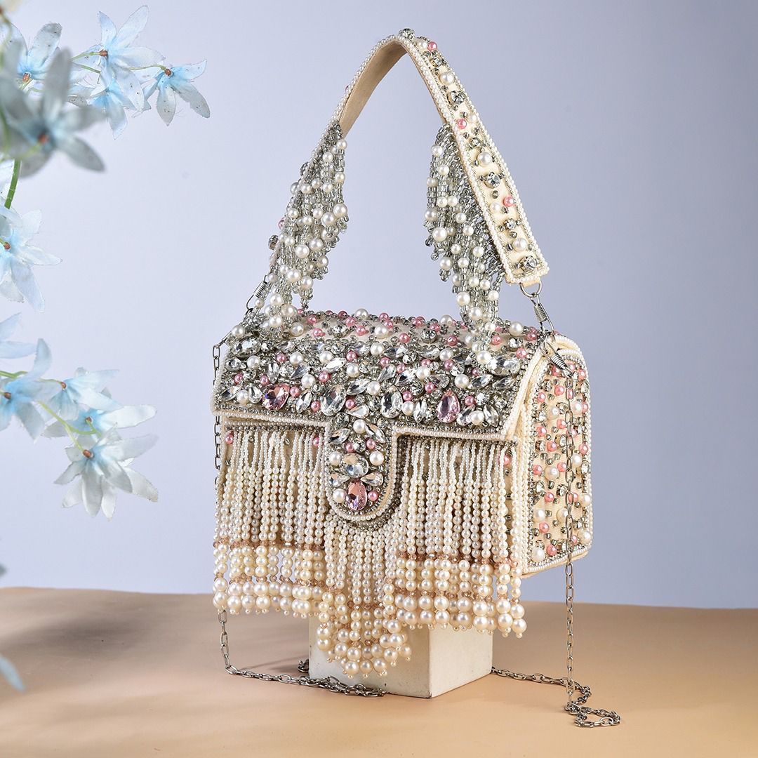 Stones and Pearls Partywear Clutch bag