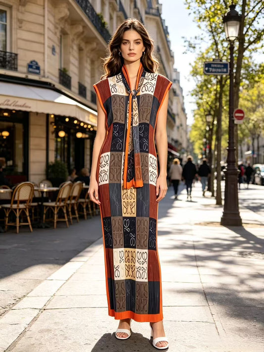 Imported Magic Fabric Long Kaftan Dress With Stole