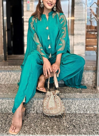 Kaftan Co-ord in Premium Crepe with Dhoti