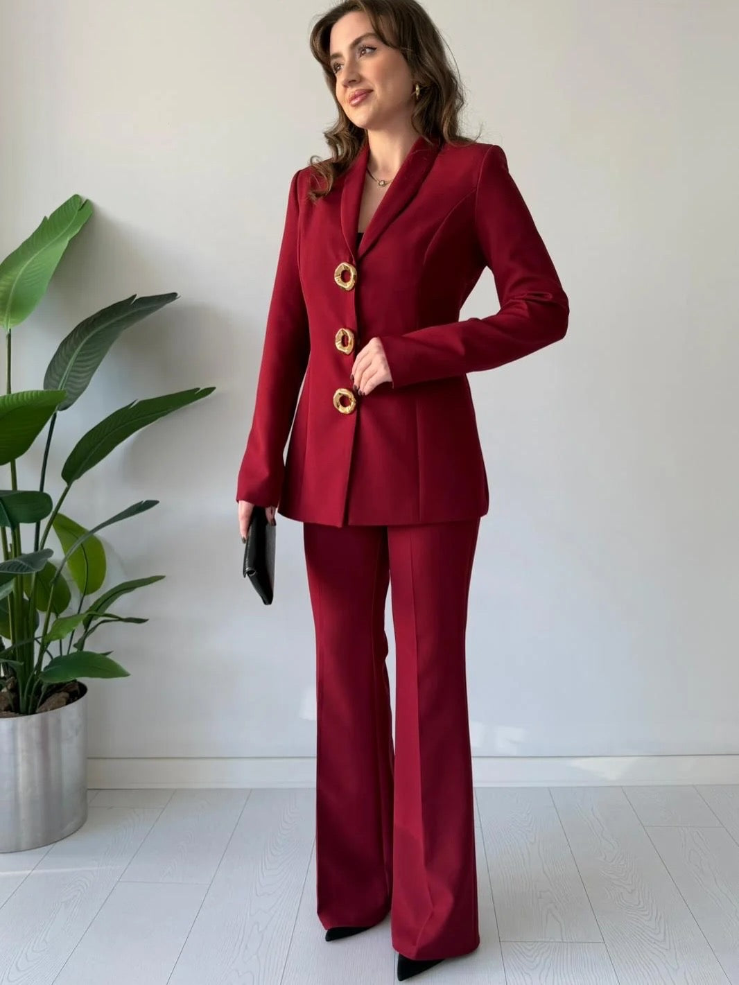 Imported Animal Print Zipper Sleeves Blazer Co-ord Set