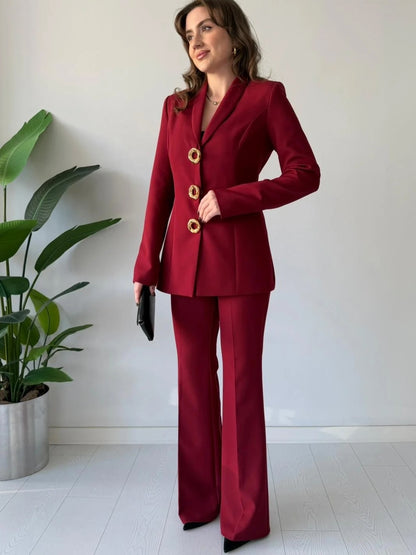 Imported Animal Print Zipper Sleeves Blazer Co-ord Set