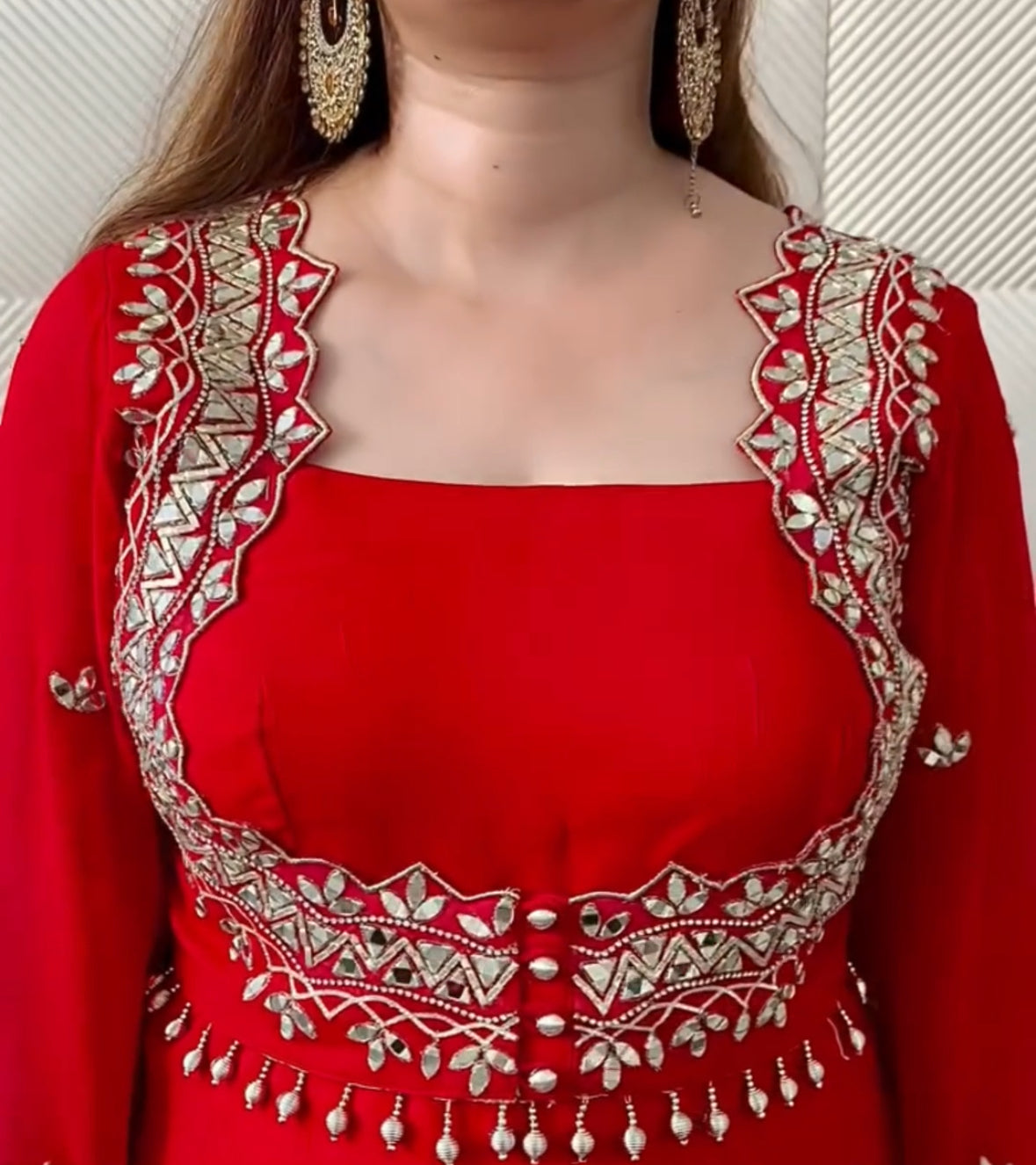 Designer Partywear Georgette Padded Floor Length Anarkali for Karwa Chauth