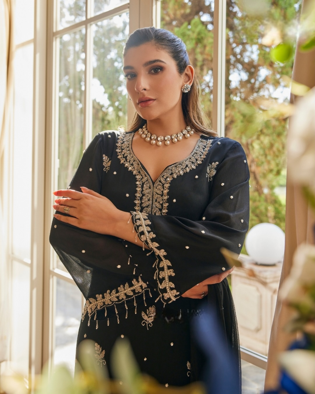 Designer Partywear Pakistani Jalabiya Suit Set/Long Kaftan