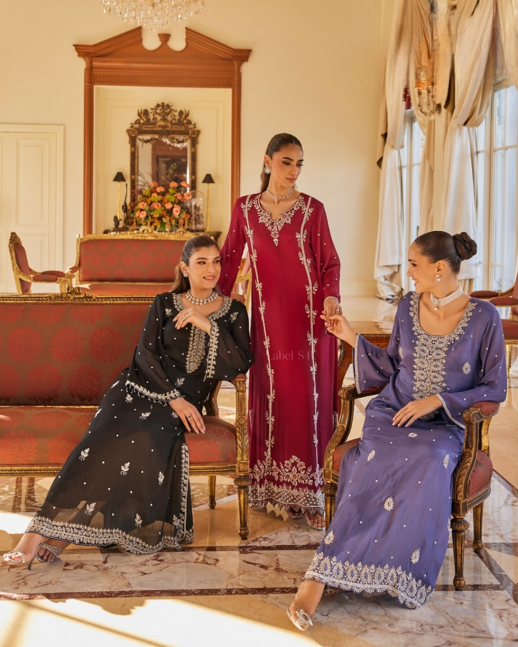 Designer Partywear Pakistani Jalabiya Suit Set/Long Kaftan