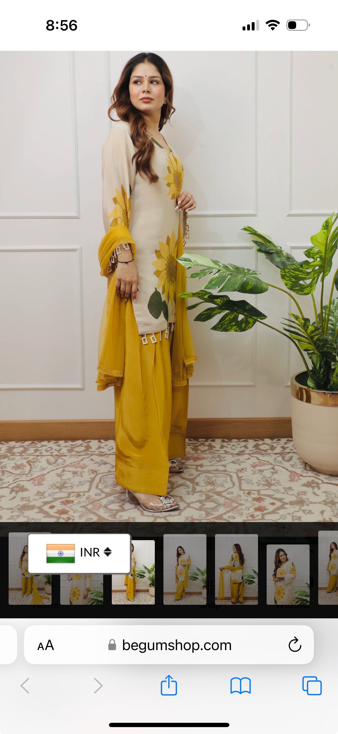 Designer Partywear Pure Crepe Farshi Salwar Suit