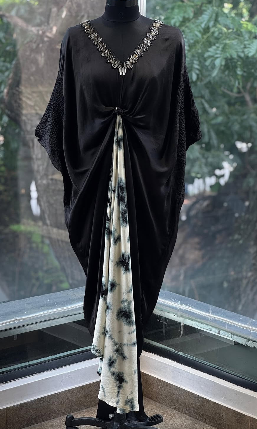 Pure Crepe Dual Colour Designer Gown