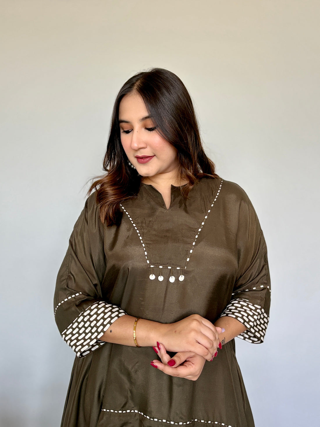 Designer Trendy Kaftan Style Top With Printed Flared Plazo Pants
