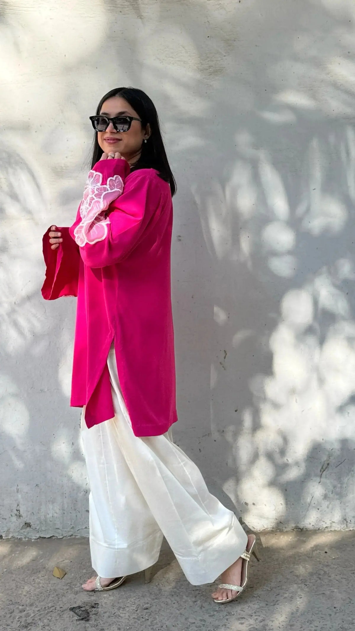 Pakistani Celebrity Inspired Designer Kurta With Farshi Salwar