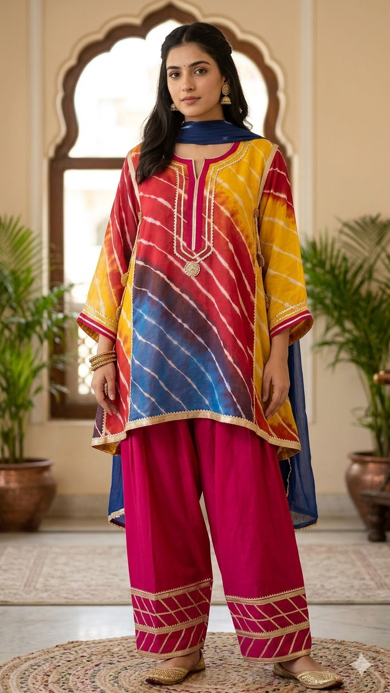 Kareena Kapoor Inspired Designer Choga With Farshi Salwar With Gota Lace