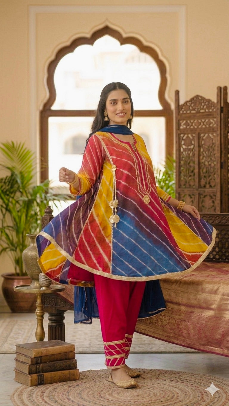 Kareena Kapoor Inspired Designer Choga With Farshi Salwar With Gota Lace