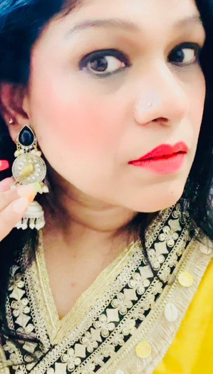Partywear Designer Dual Tone Earrings for Women