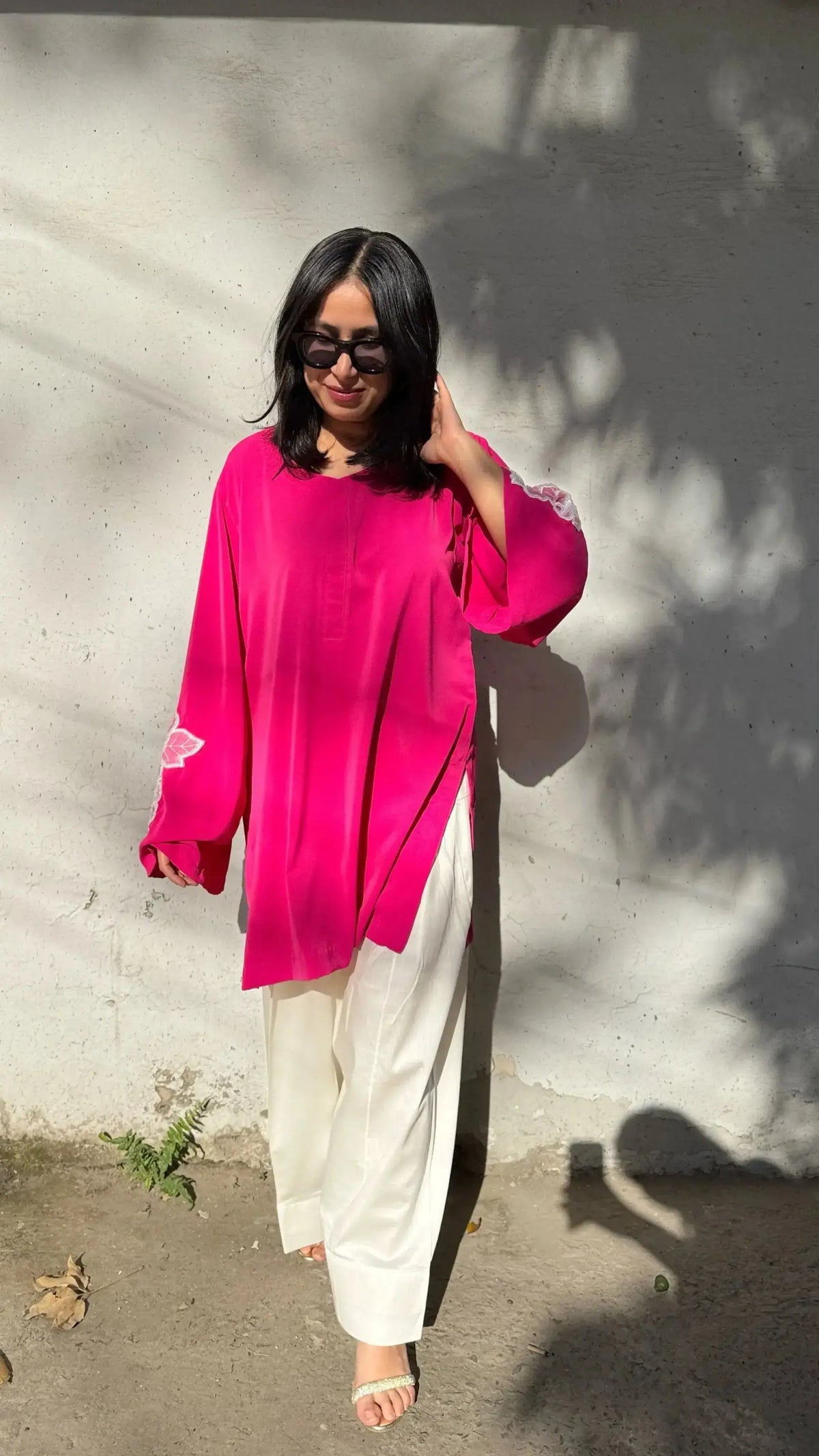 Pakistani Celebrity Inspired Designer Kurta With Farshi Salwar