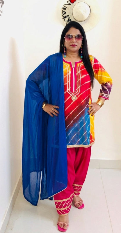 Kareena Kapoor Inspired Designer Choga With Farshi Salwar With Gota Lace