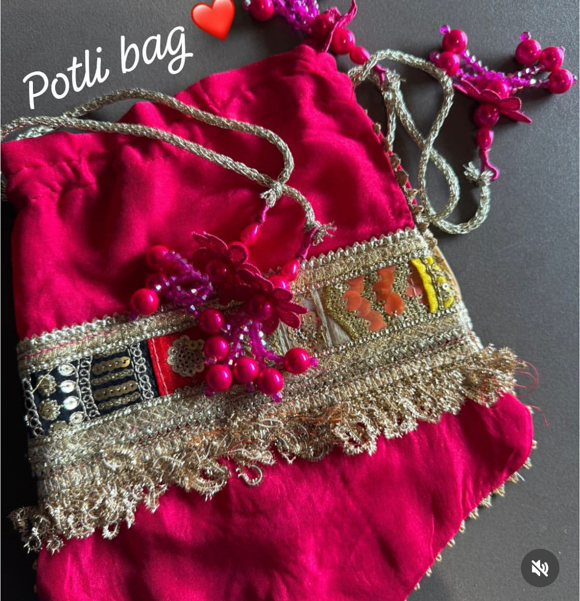 Designer Partywear Silk Hot Pink Long Dress With Embroidery And Mirror Work Details With Potli