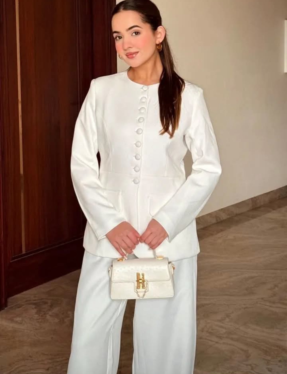 Imported Zara Inspired Off White Blazer Co-ord Set