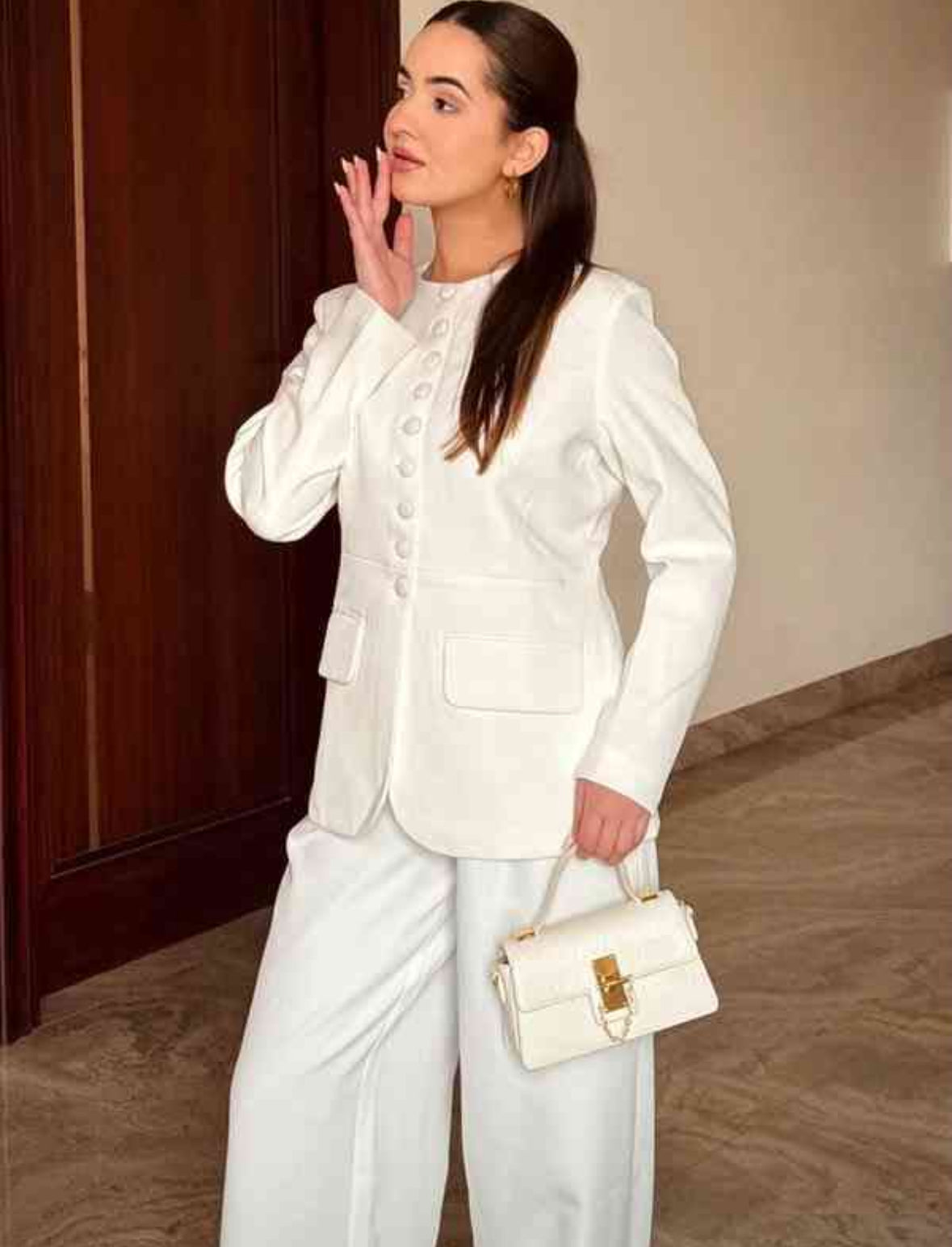 Imported Zara Inspired Off White Blazer Co-ord Set