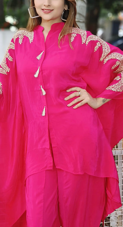 Kaftan Co-ord in Premium Crepe with Dhoti