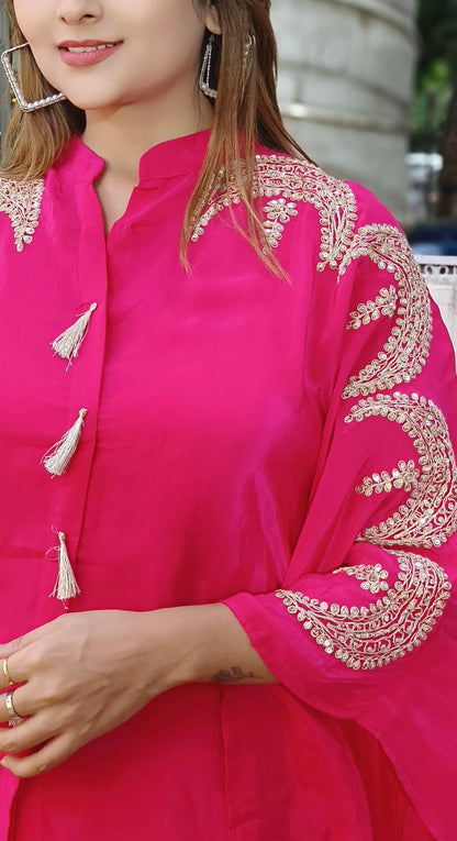 Kaftan Co-ord in Premium Crepe with Dhoti