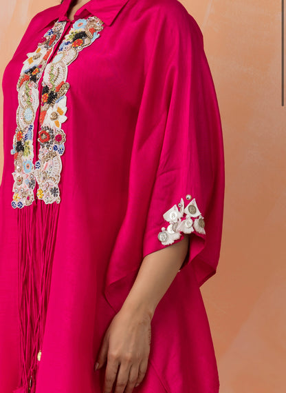 Partywear designer kaftan tunic with dhoti skirt