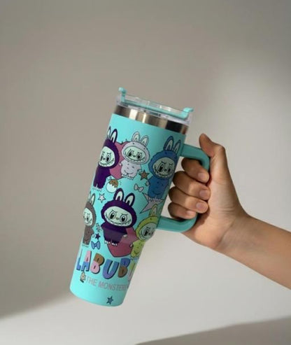 Trendy Insulated Labubu Tumbler With Handle