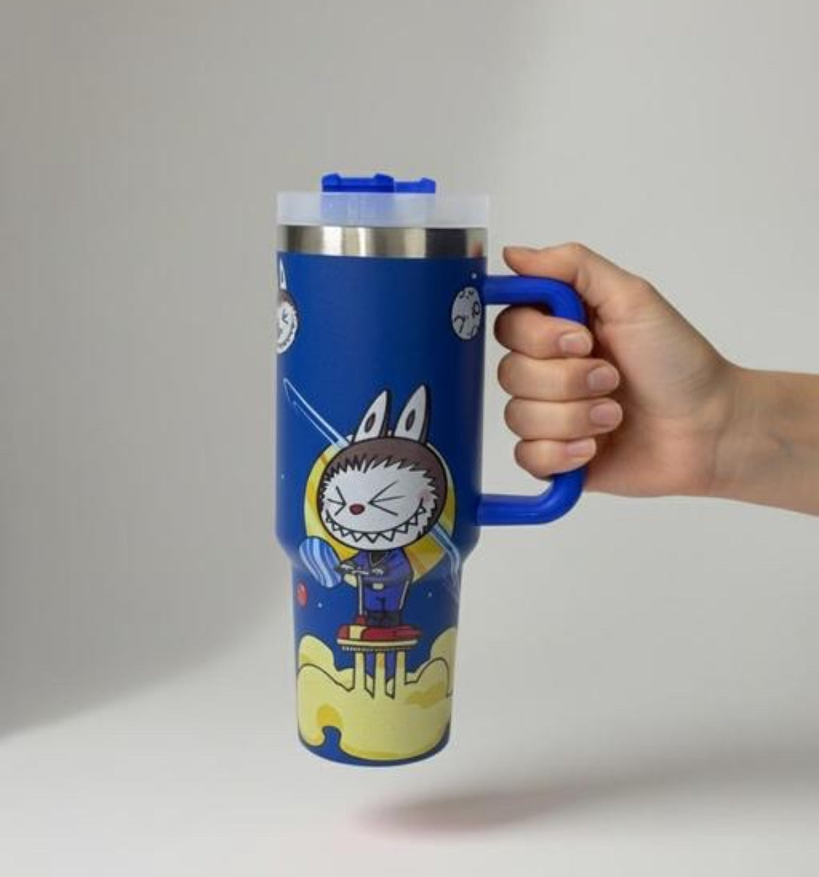Trendy Insulated Labubu Tumbler With Handle