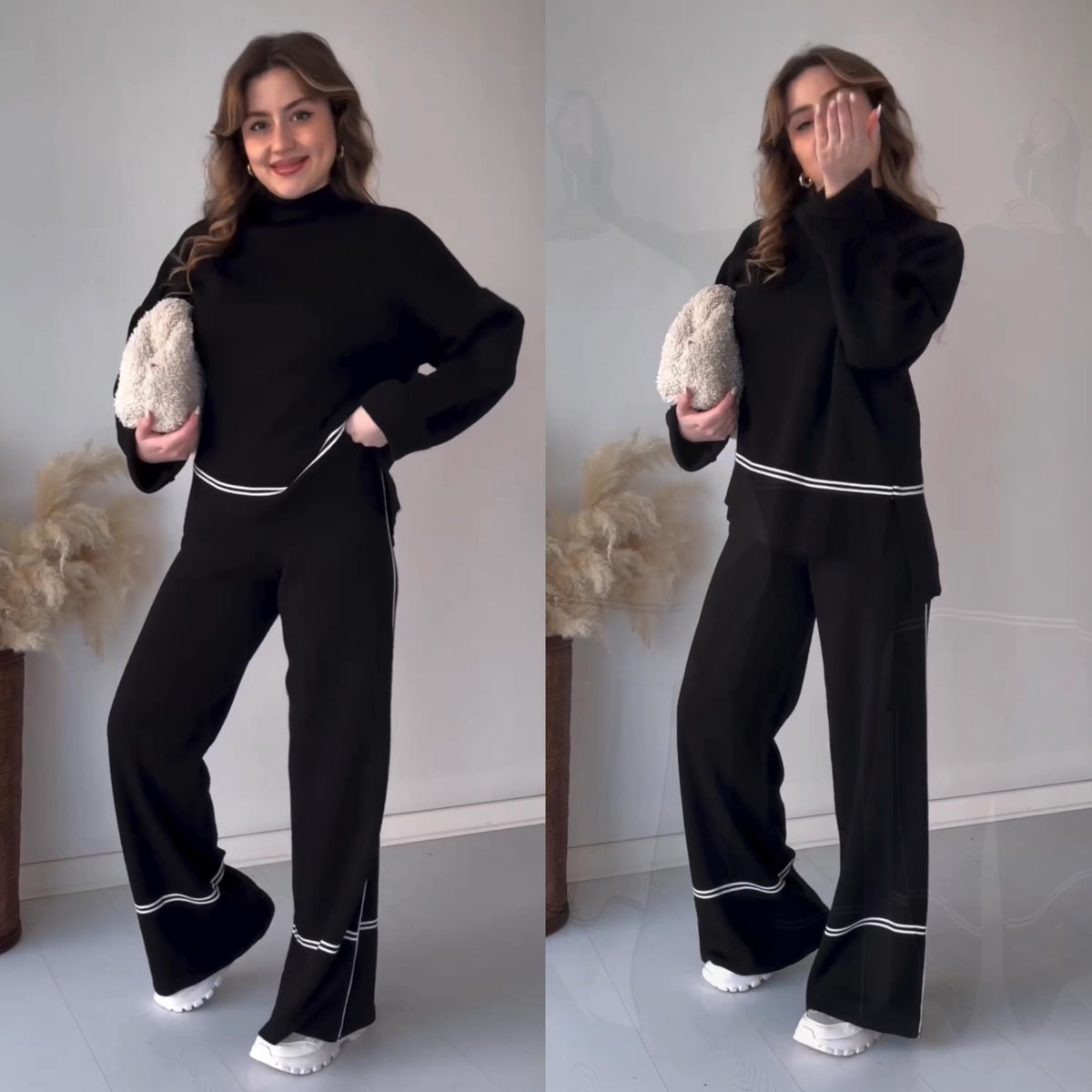 Imported Trendy Stylish Knitted Two pcs Co-ord Set