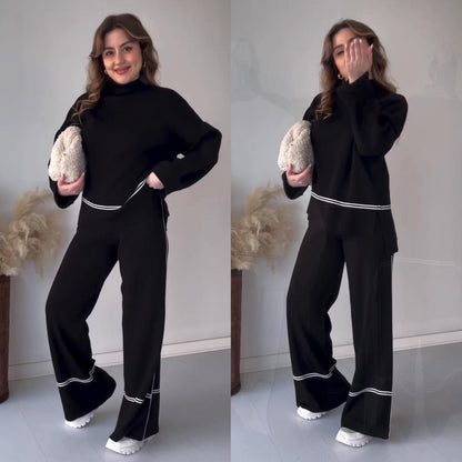 Imported Trendy Stylish Knitted Two pcs Co-ord Set