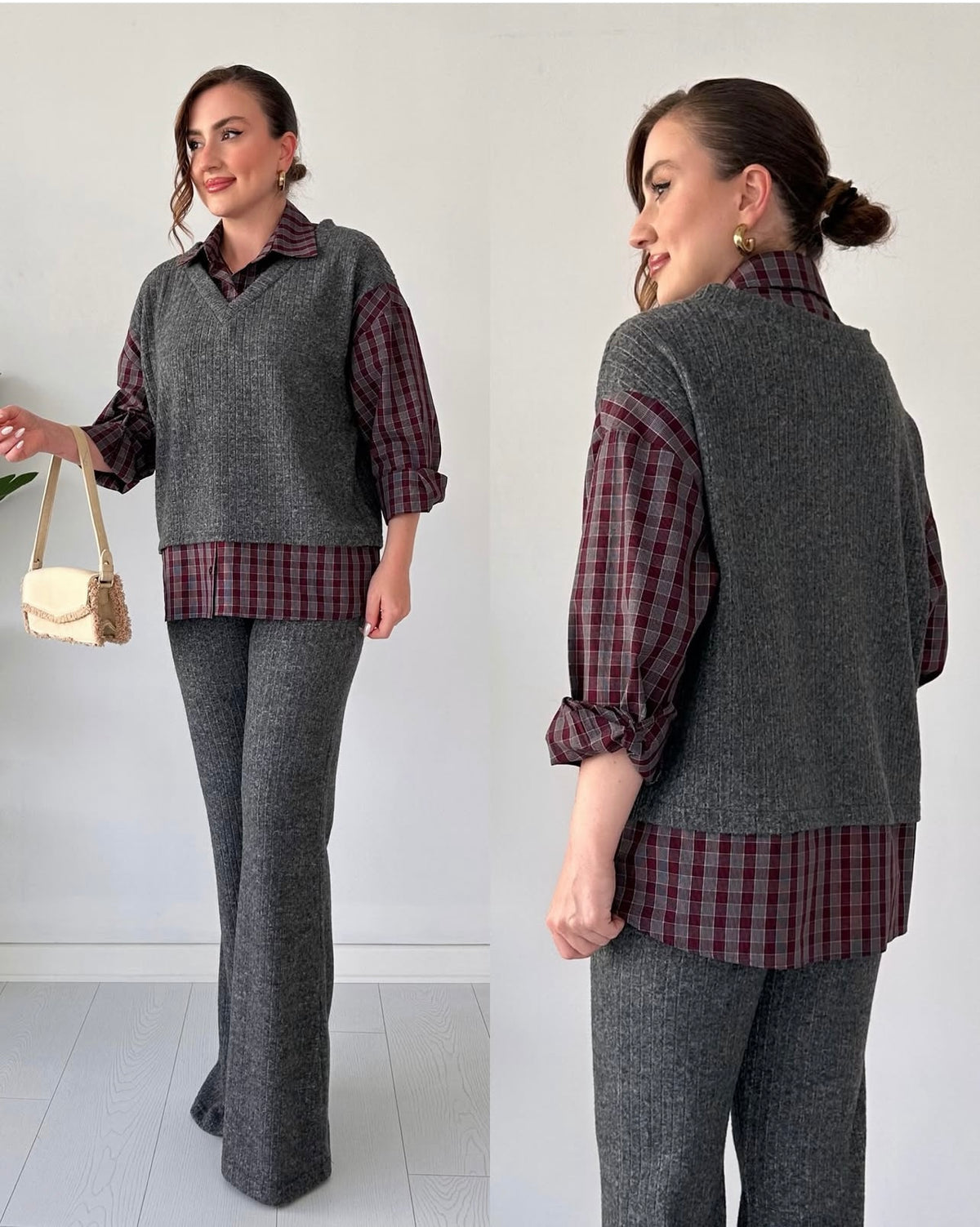 Imported Trendy Stylish Knitted Two pcs Co-ord Set