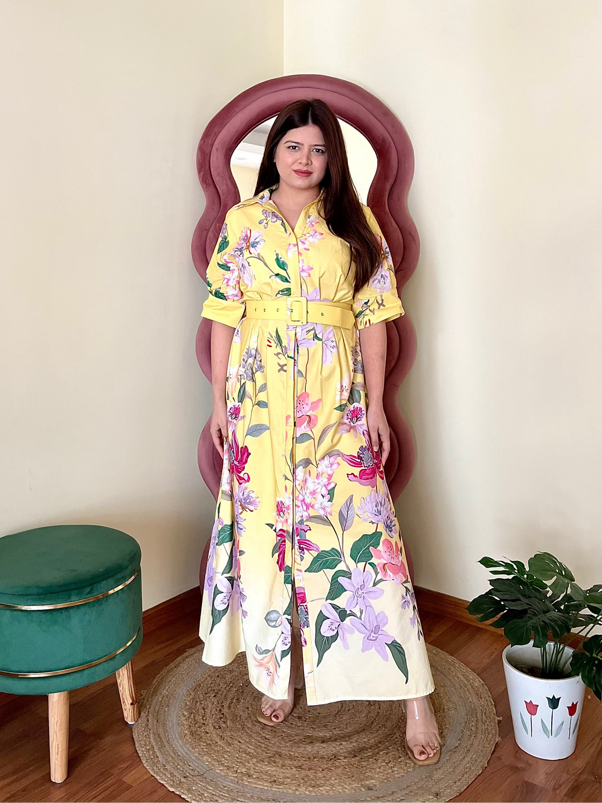 Imported Cotton Long Summer Flower Maxi Dress