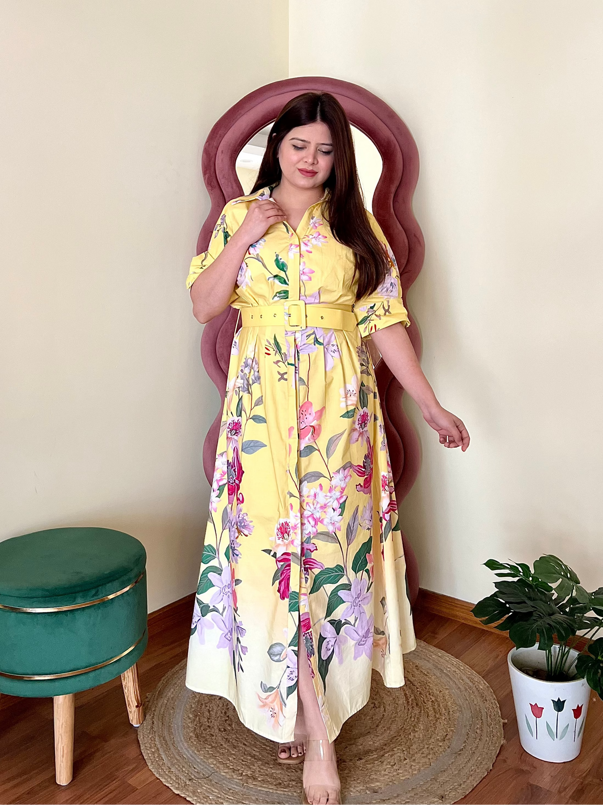 Imported Cotton Long Summer Flower Maxi Dress