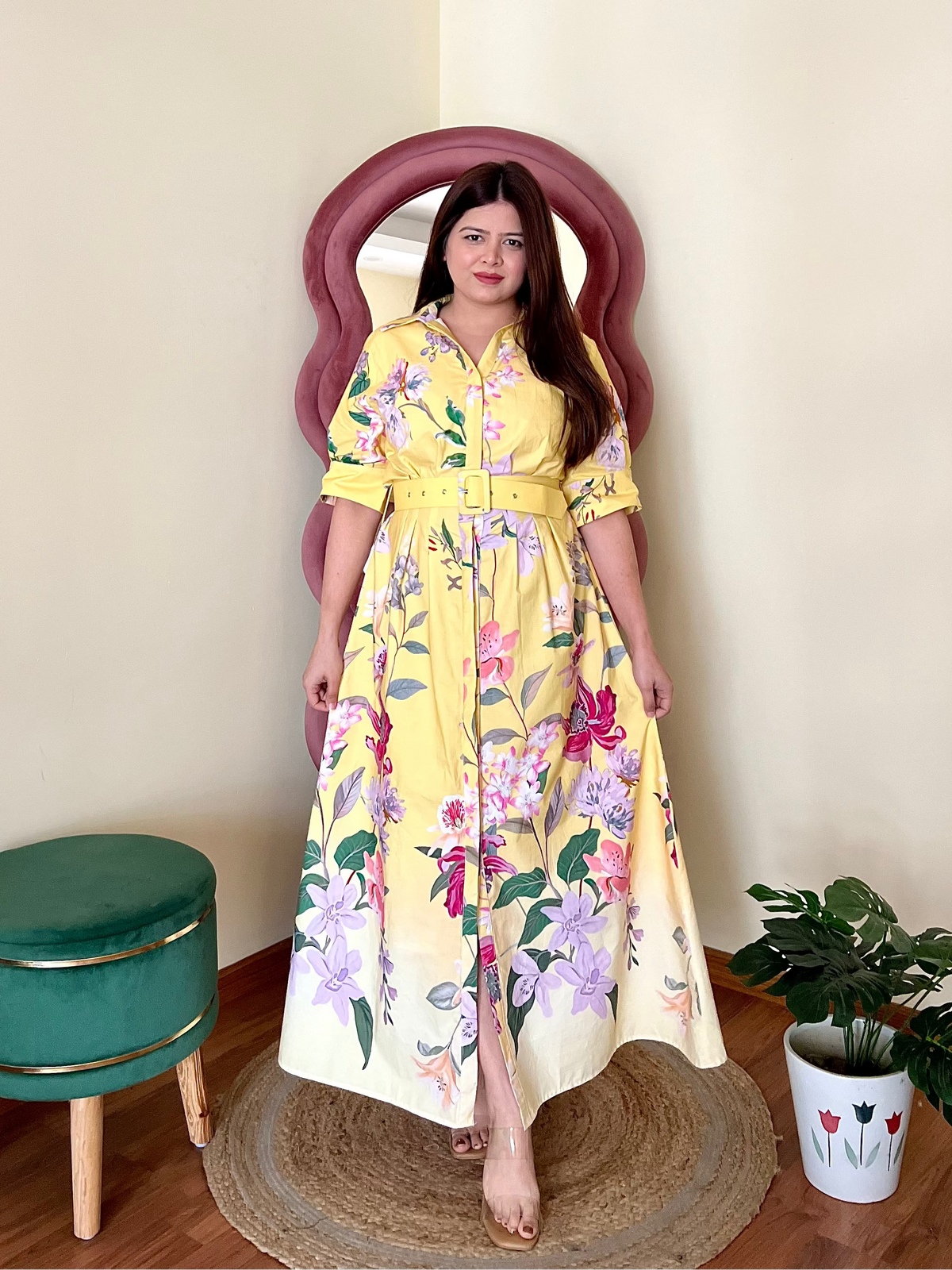 Imported Cotton Long Summer Flower Maxi Dress
