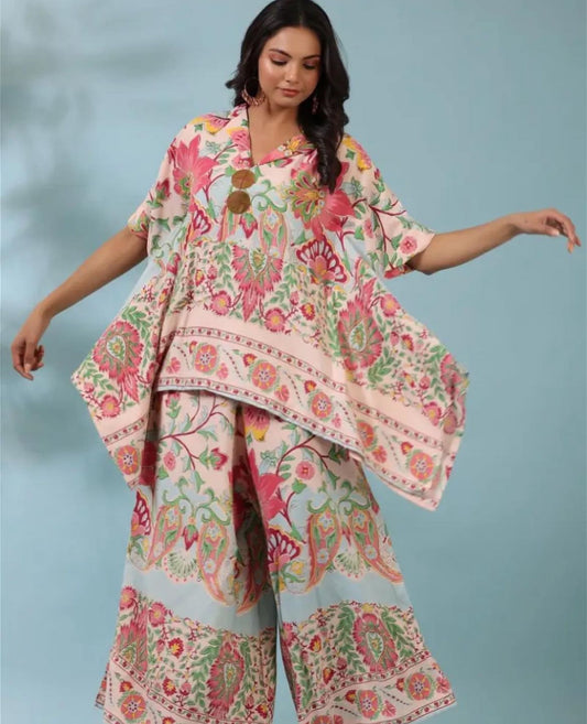 Printed Kaftan Style Coord Set