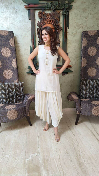 Beautiful Pure Linen Cotton Designer Coord Set