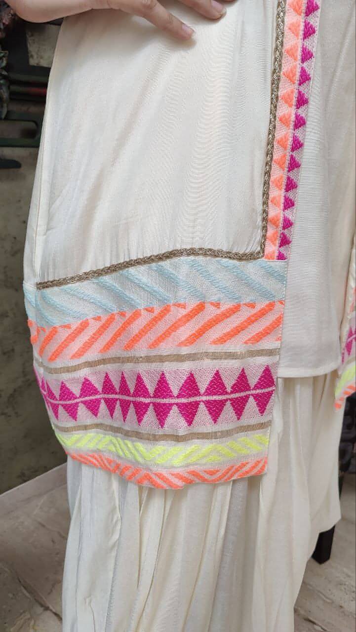 Beautiful Pure Linen Cotton Designer Coord Set