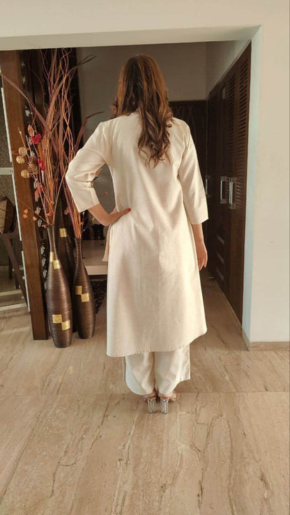 Pure Cotton Designer Indo-Western Coord Set With Jacket