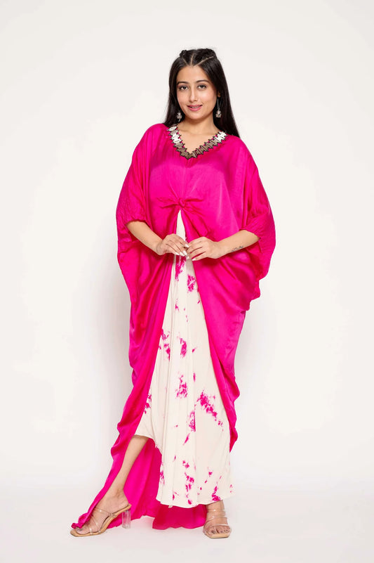 Pure Crepe Dual Colour Designer Gown