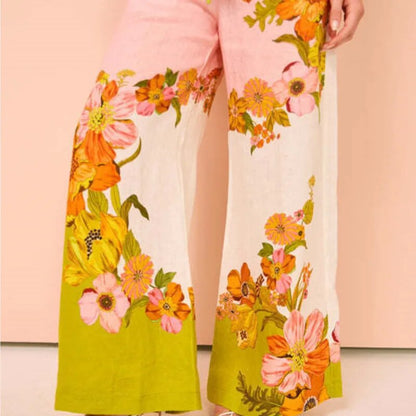 Imported Printed Cotton Linen Coord Set